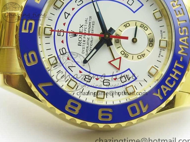 MiroTime 0303 YachtMaster II 116688 YG JF 1:1 Best Edition White Dial Blue Ceramic Bezel On YG Bracelet A Cozy 3577